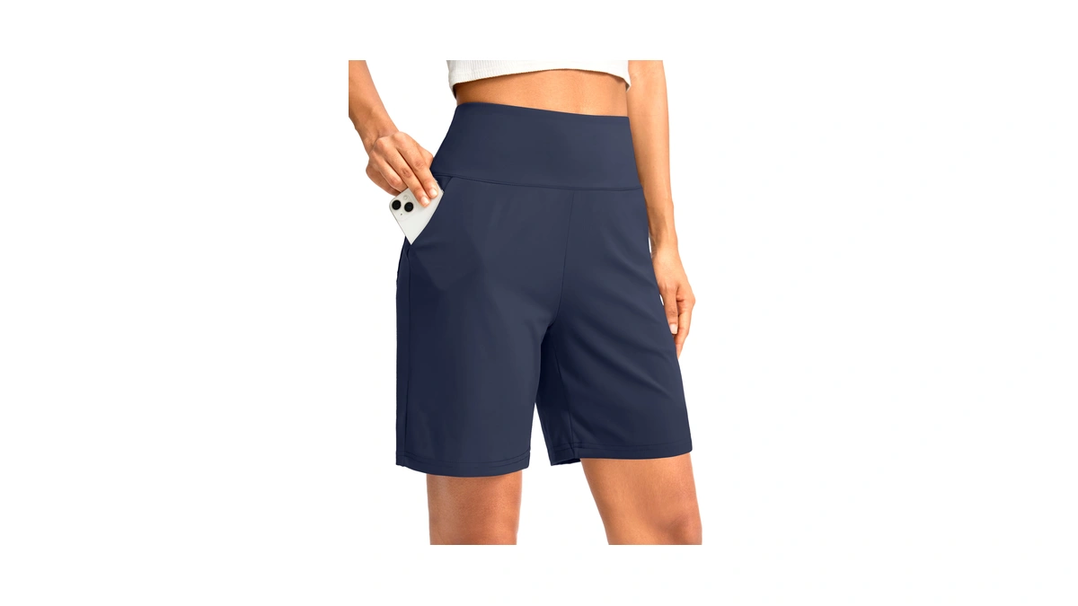 G Gradual Women's Bermuda Long Shorts With Pockets 7" High
