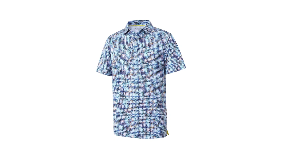 Golf Shirts For Men Dry Fit Short Sleeve Print Performance