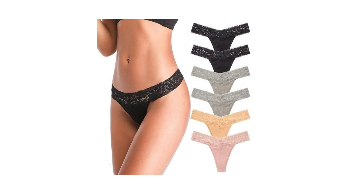Annyison Womens Underwear, T Back Low Waist See Through Panties