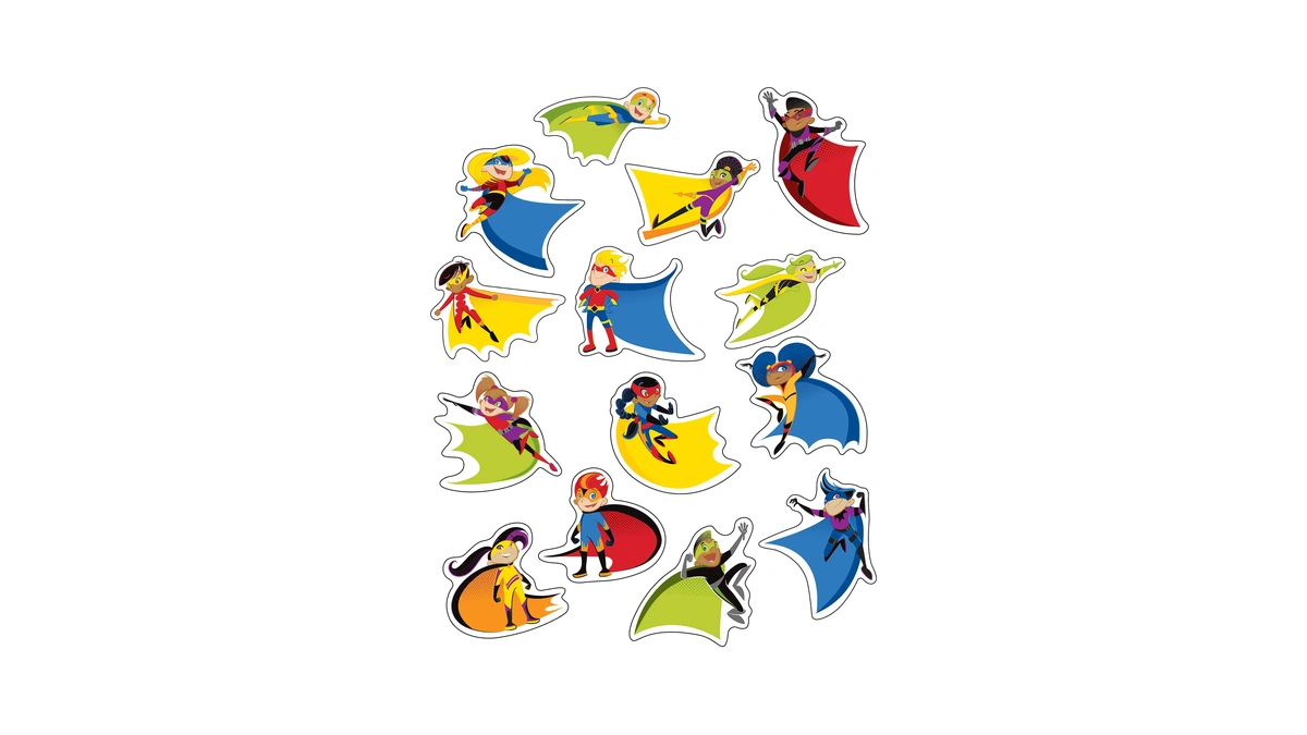 Carson Dellosa 42-piece Colorful Super Hero Cutouts, Superheroes For Superhero