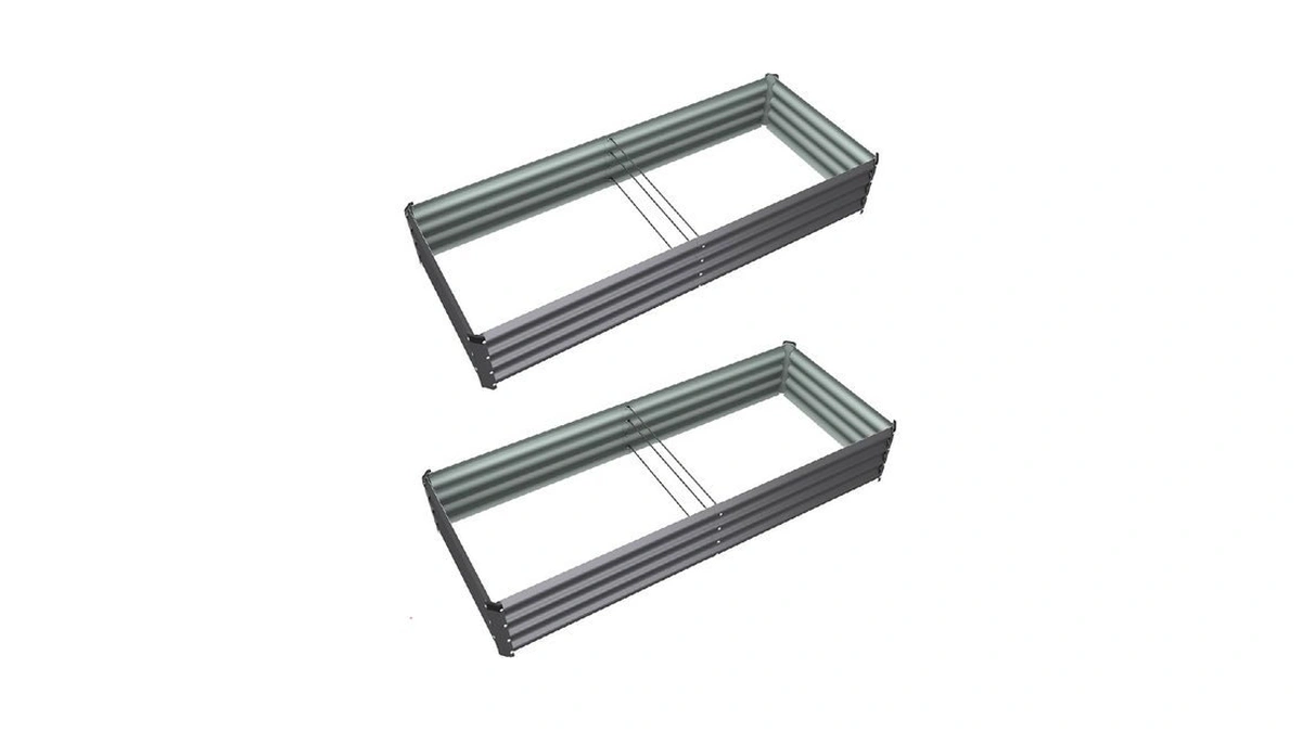 Jcpozvk 6x2x1 Ft Metal Raised Garden Bed Kit, Heavy Duty