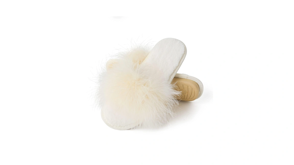 Women Furry Fuzzy Slippers Memory Foam House ...