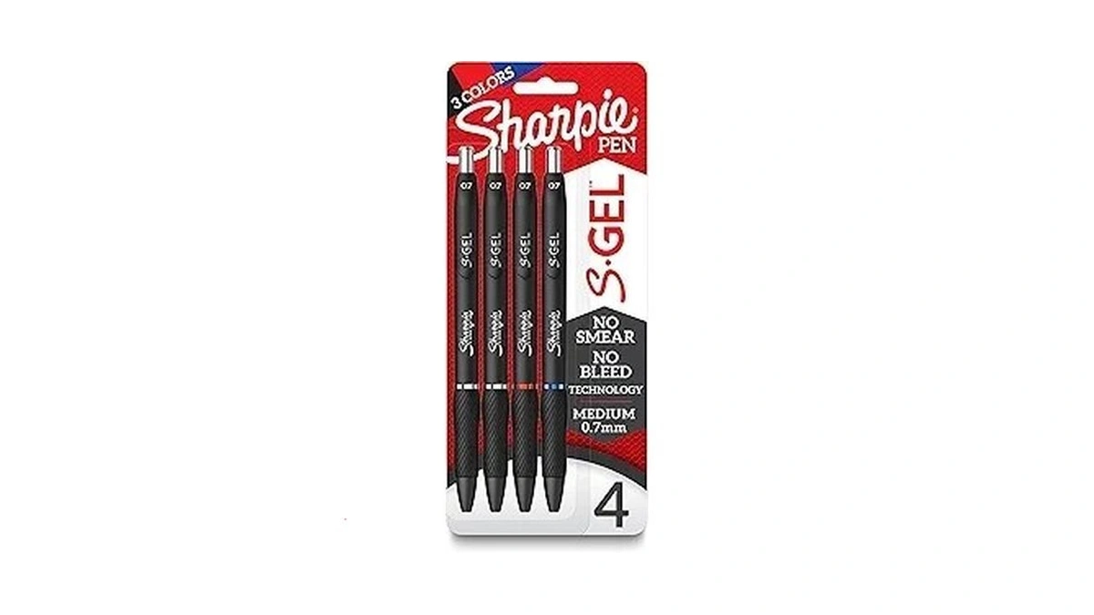 Sharpie S-gel Gel Pens, Black Barrel, Medium Point (0.7mm), Assorted