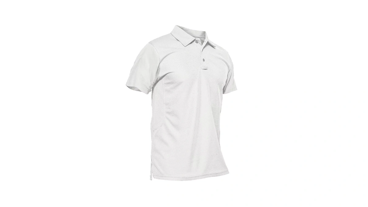 Magcomsen White Polo Shirts For Men Short Sleeve Golf Collared