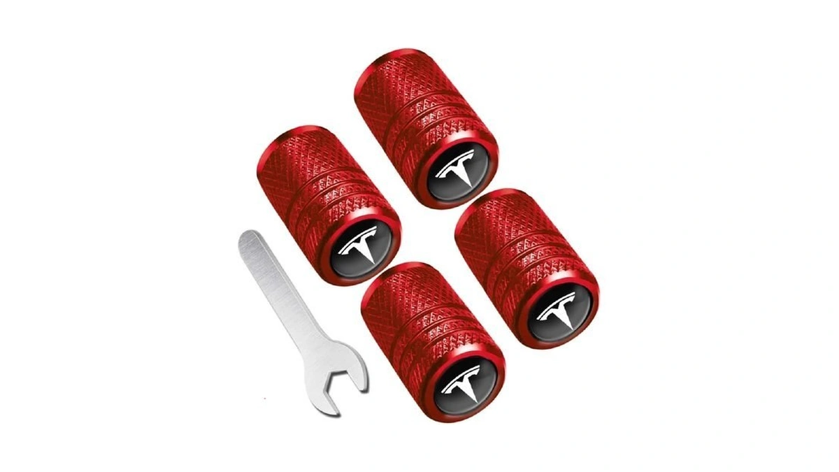 Metal Car Wheel Tire Valve Caps Replacement For Tesla Model
