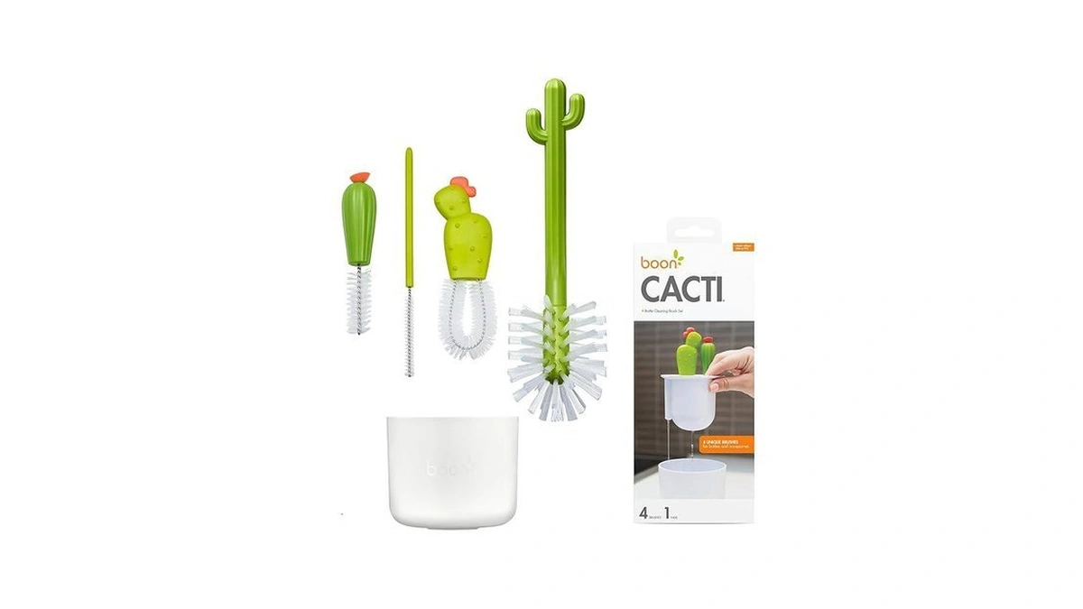 Boon Cacti Bottle Cleaning Brush Set - Includes Bottle Brush,