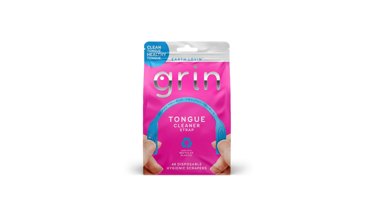 Grin Tongue Cleaner Strap, 48 Count, Disposable Tongue Cleaner, Hygienic