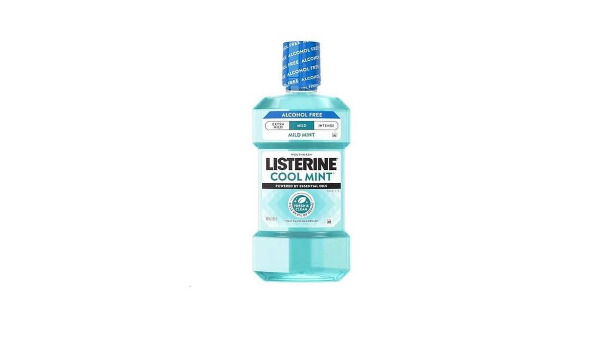 Listerine Cool Mint Alcohol-free Mild Mouthwash, Oral Rinse Kills 99.9%
