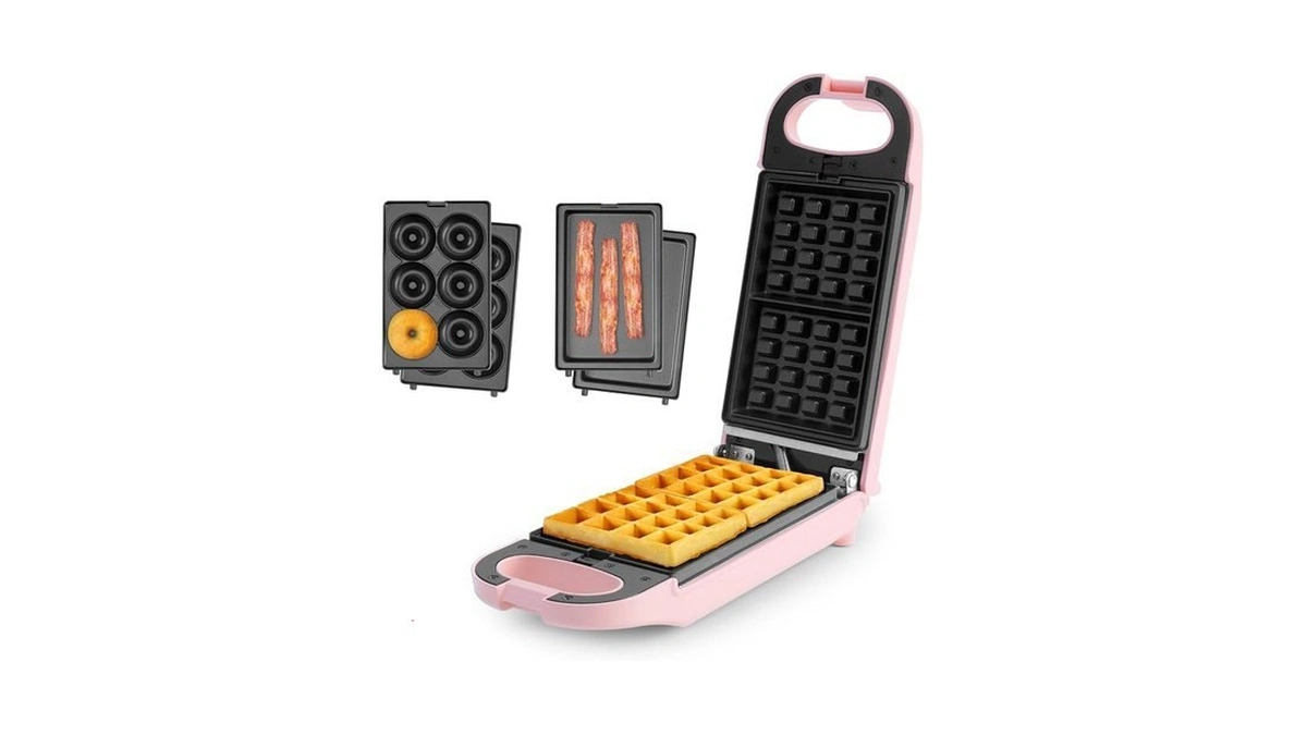 Aroma® Swap & Flip Waffle Maker With Removable Plates: 3-in-1