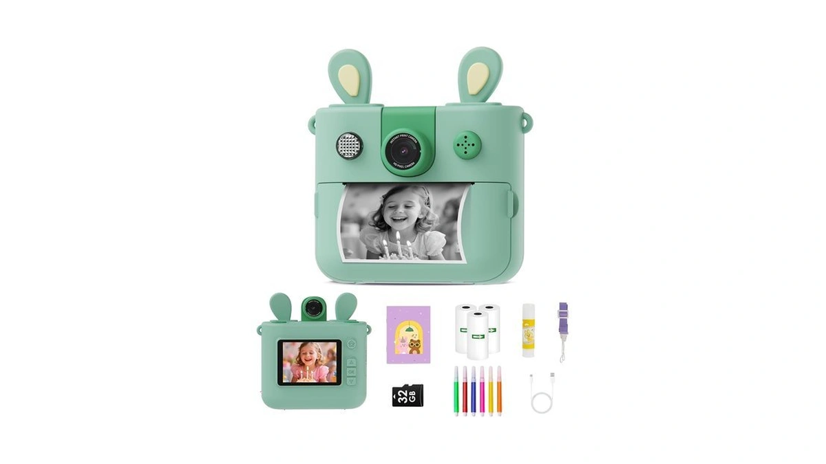 Orgsta Kids Instant Print Camera For Boys And Girls 1080p