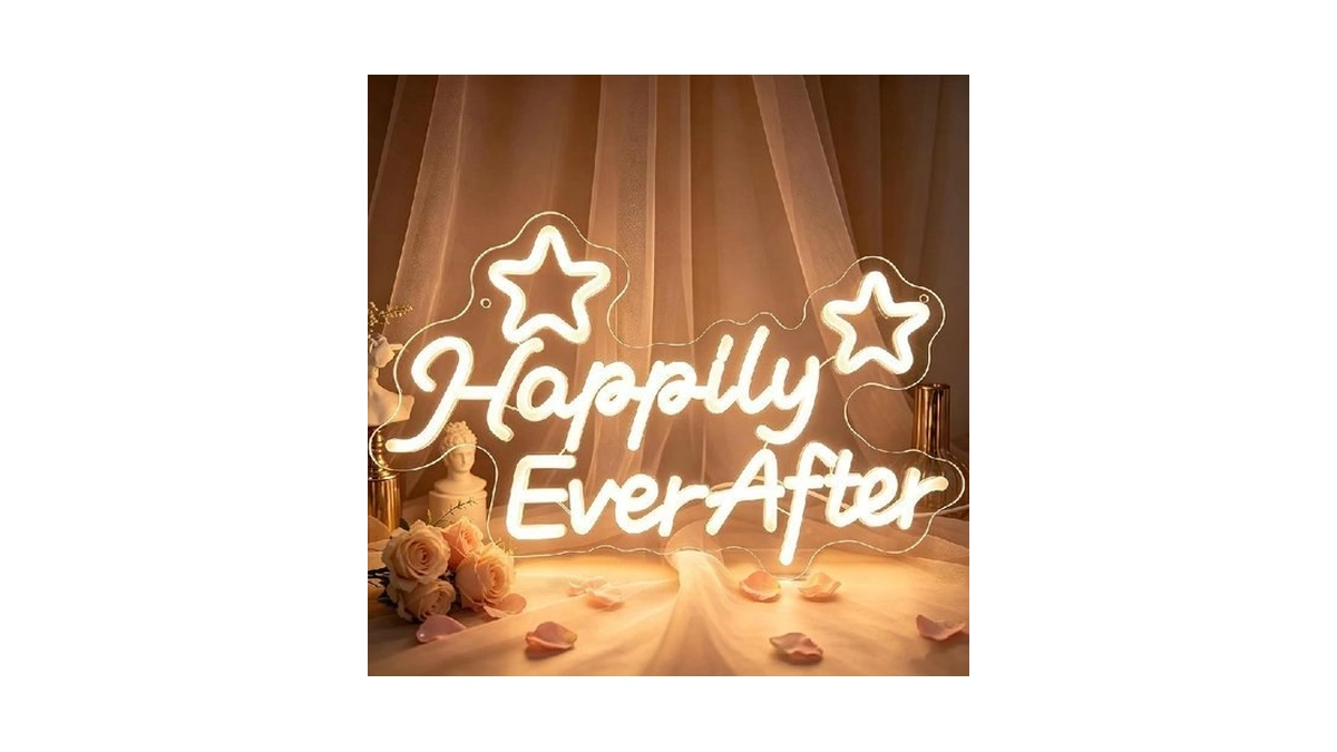 Happily Ever After Wedding Signs, Usb Powered Wedding Neon Sign