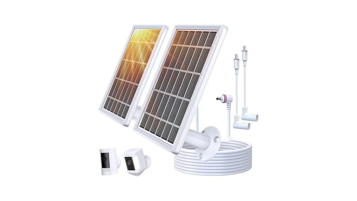 Solar Panel Charger For Ring Camera, Camcorder Solar Charger Compatible