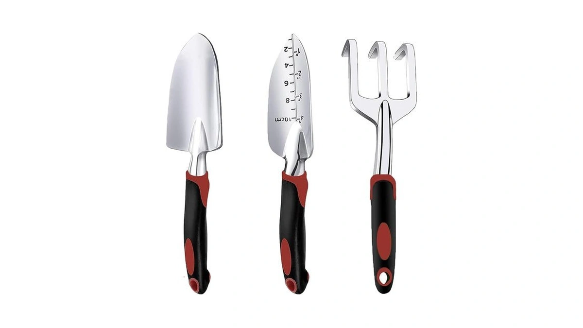 Garden Tool Set, 3 Piece Gardening Tools Includes Garden Trowel,