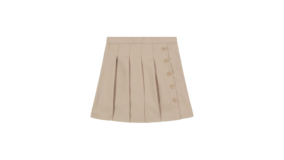 Nautica Girl's School Uniform Pleated Pull-on Scooter Skirt With Undershorts,