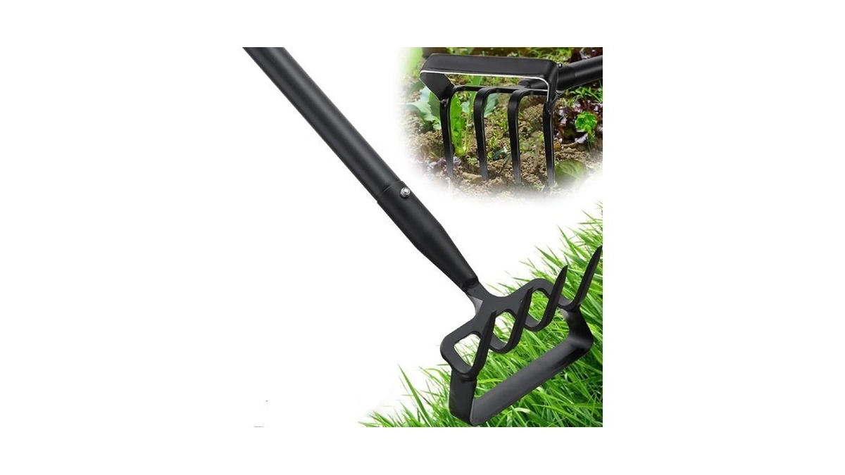 Garden Hoe, Stirrup Hoe With Adjustable Handle For Weeding Digger