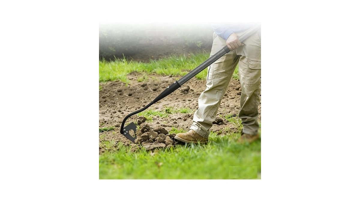 Euijoip 70 Inch Garden Hoe, Heavy Duty Metal Weeding Hoe