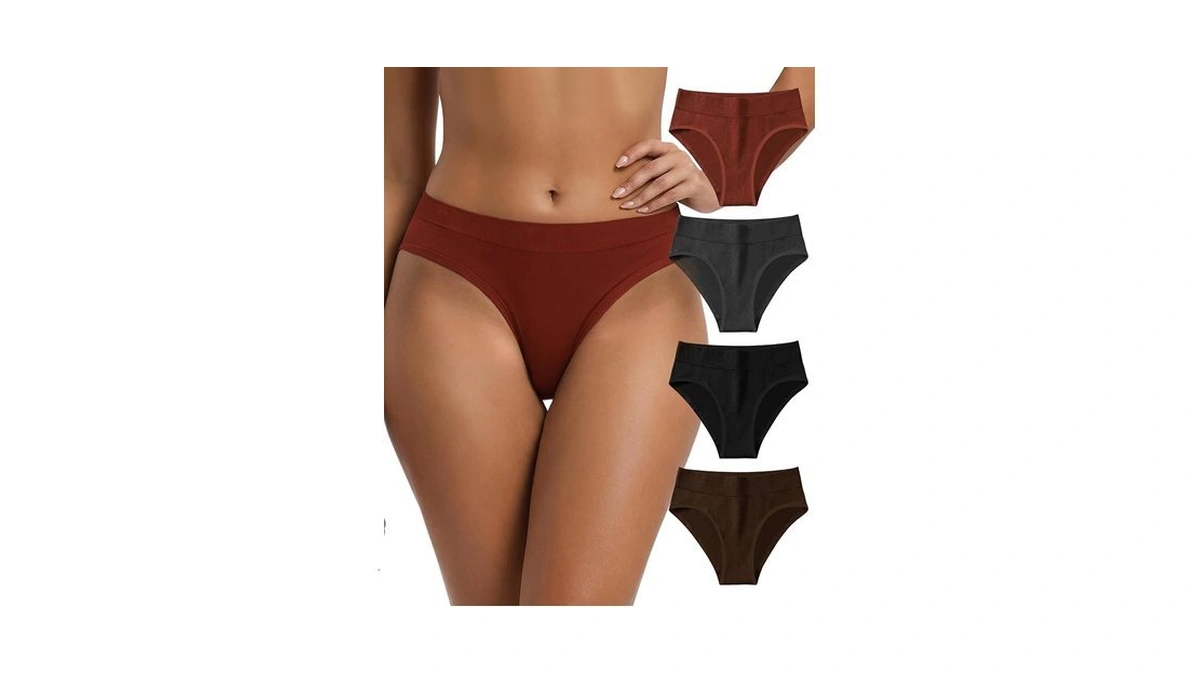 Easybunny Women's Sexy Narrow Edge Underwear 4p,seamless High Waisted Panties