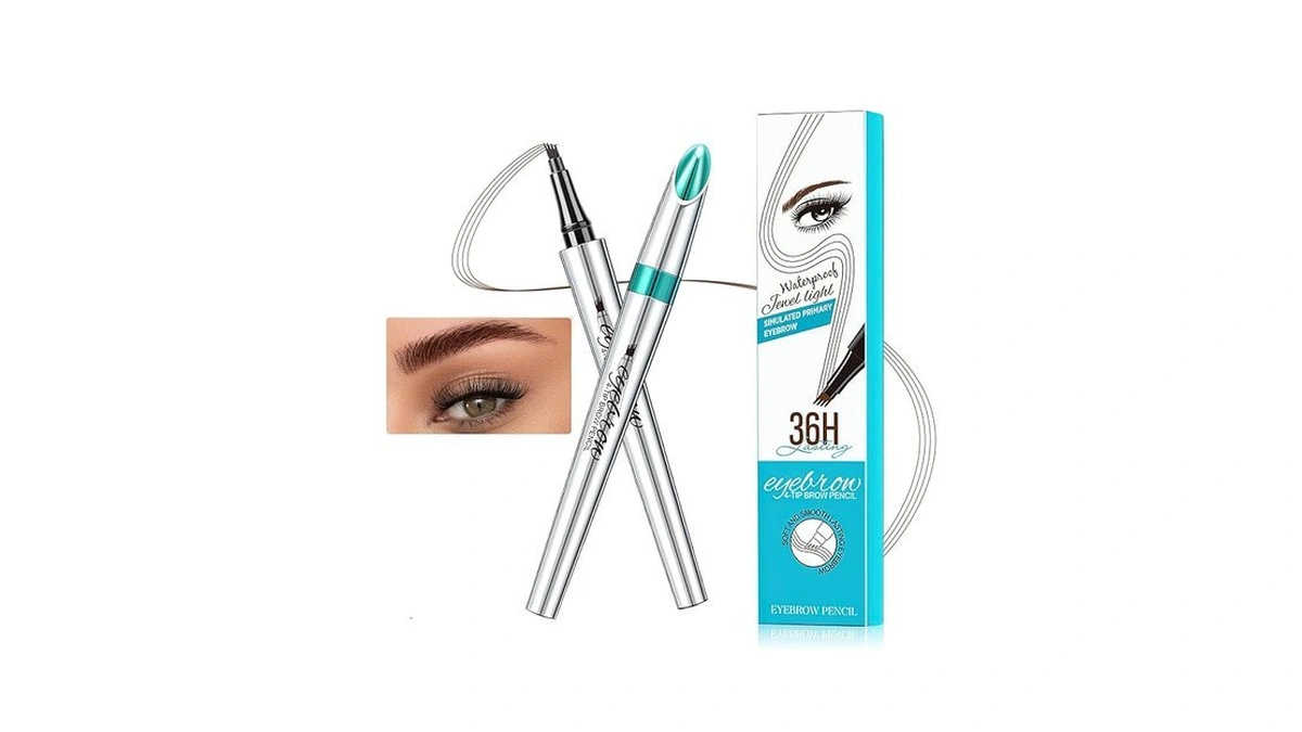 Eyebrow Pen With 4-fork-tip Create Natural Hair-like Brows Dark Brown