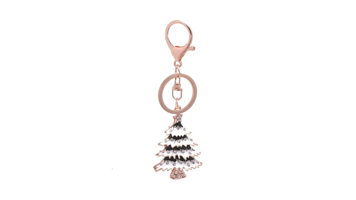 Paialco Christmas Tree Keychain Ornament Clasp Charm Pendant With Split