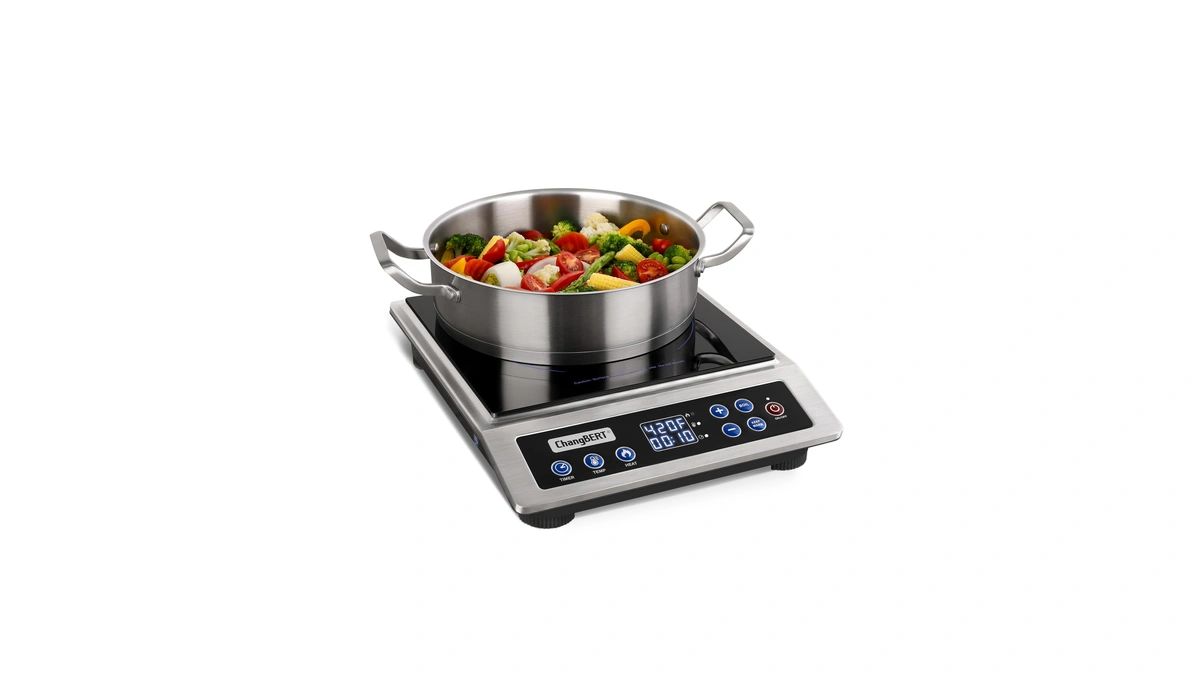 Changbert Portable Induction Cooktop Enhanced Version, One-click Max Power 1800w