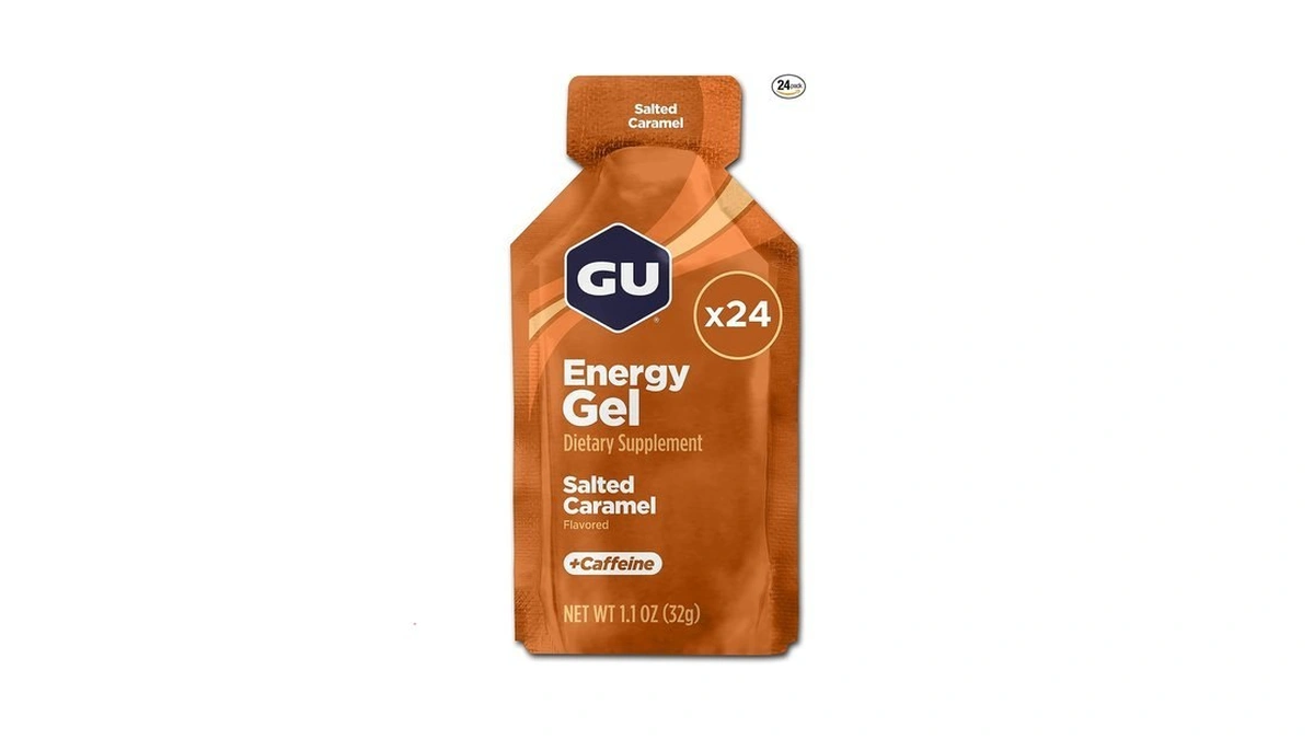 Gu Energy Original Sports Nutrition Energy Gel, Salted Caramel, 24