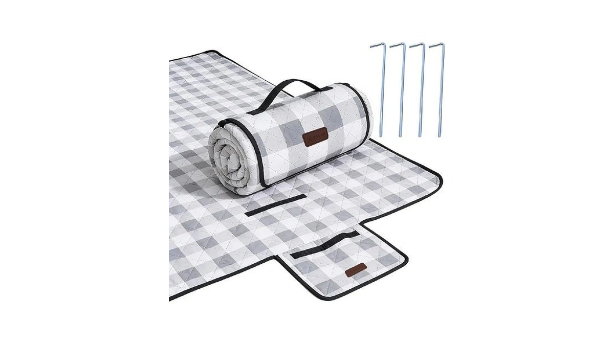 Hx&od Outdoor Picnic Blanket, Extra Large, 80''x80'' Waterproof Foldable Blankets