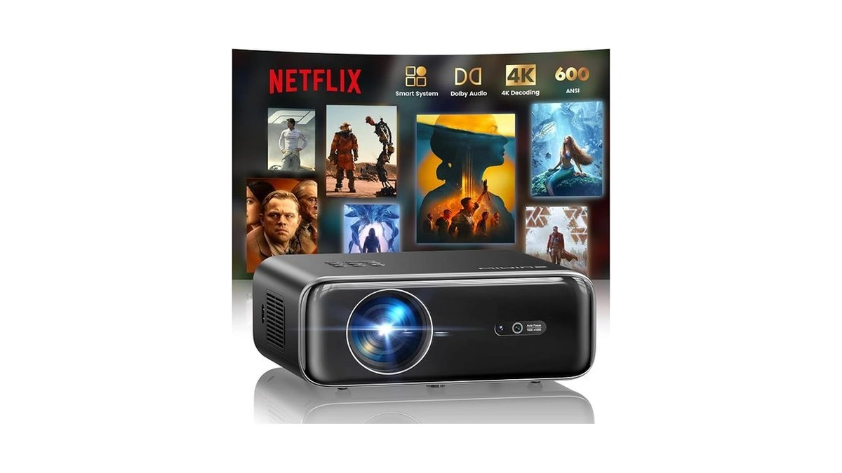 [built-in Apps/4k Support] Smart Outdoor Projector With Wifi And Bluetooth,