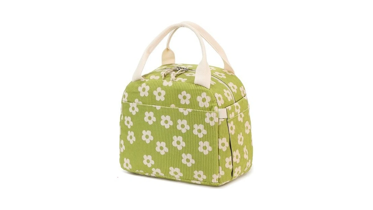 Bluboon Lunch Bag For Women Men Cute Corduroy Lunch Tote