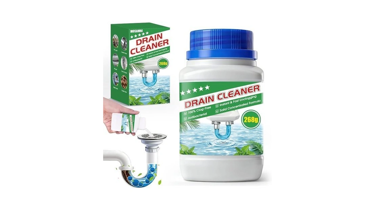 Mosamni Drain Clog Remover, 9.4oz Solid Pipe Cleaner Particle(6 Uses),