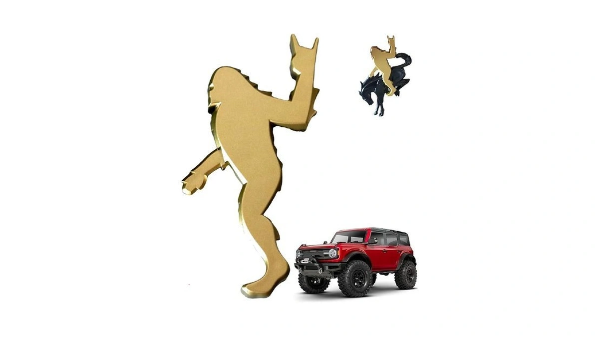 Add-a-squatch To Your Bronco, 3x4 Inch Emblem Overlay, Black And
