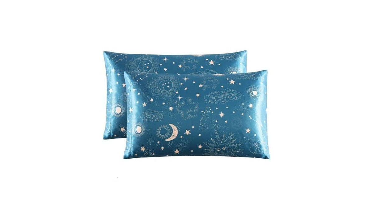 Exq Home Silky Satin Pillowcase For Hair And Skin,printed Cooling