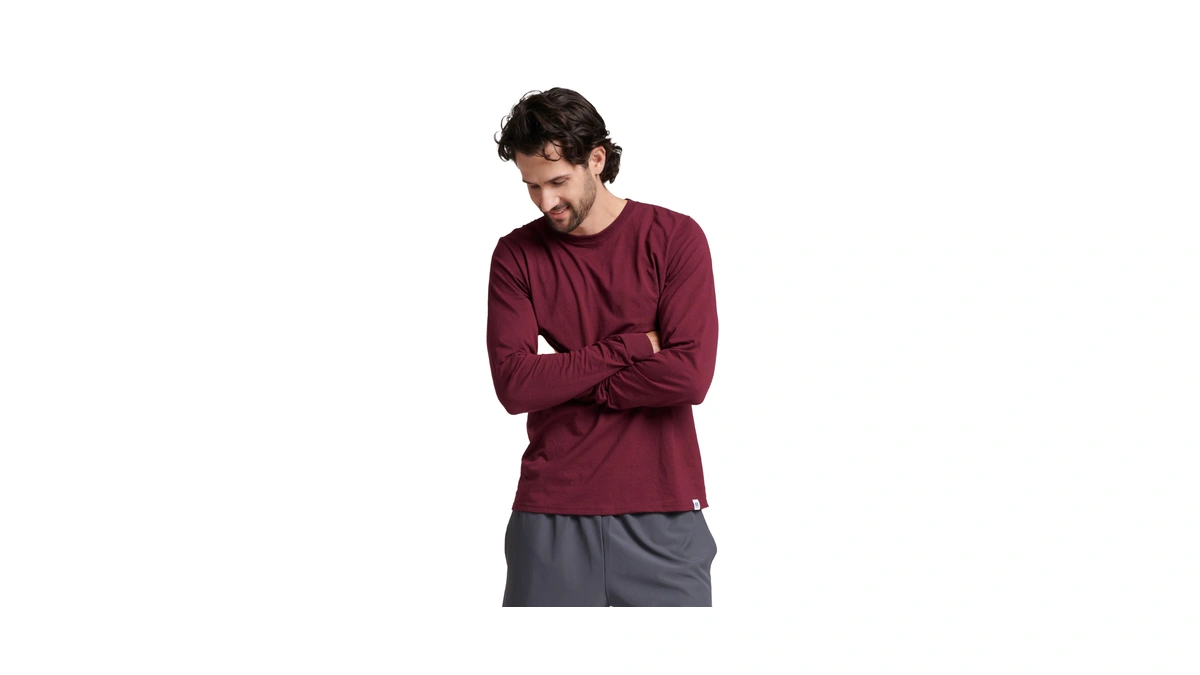 Russell Athletic Mens Cotton Performance Long Sleeve T-shirts T Shirt,