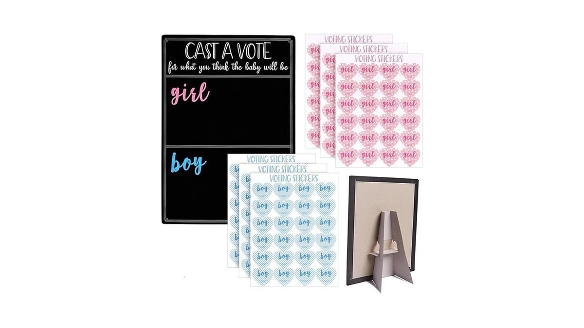 Juvale Boy Or Girl Voting Board - Interactive Gender Guessing