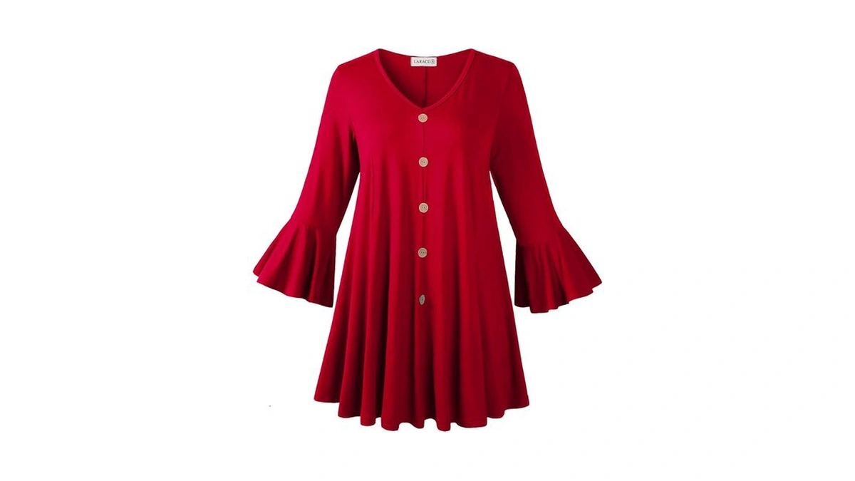 Larace 3/4 Length Sleeve Plus Size Tops For Women, Women's