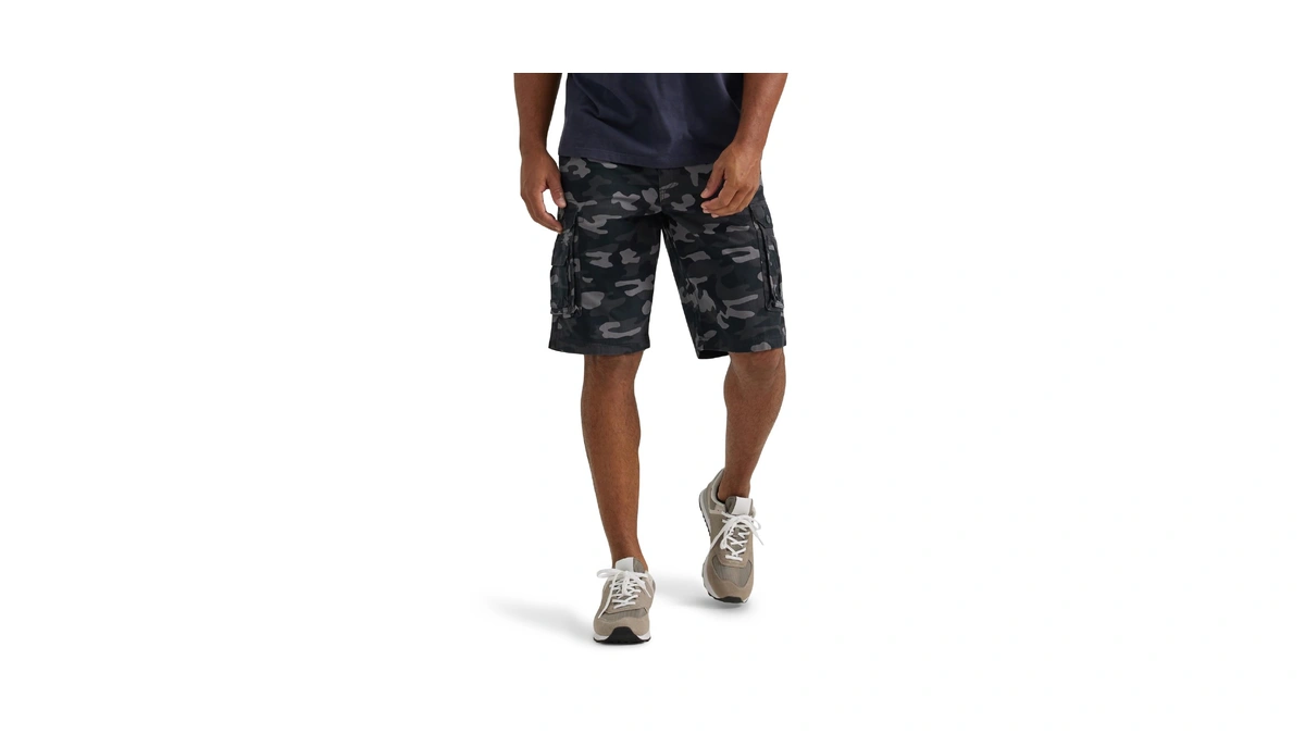 Lee Men's Dungarees New Belted Wyoming Cargo Short Black Stokes