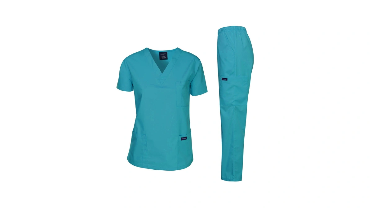 Dagacci Medical Uniform Womens Medical Scrub Set Shirt Top And