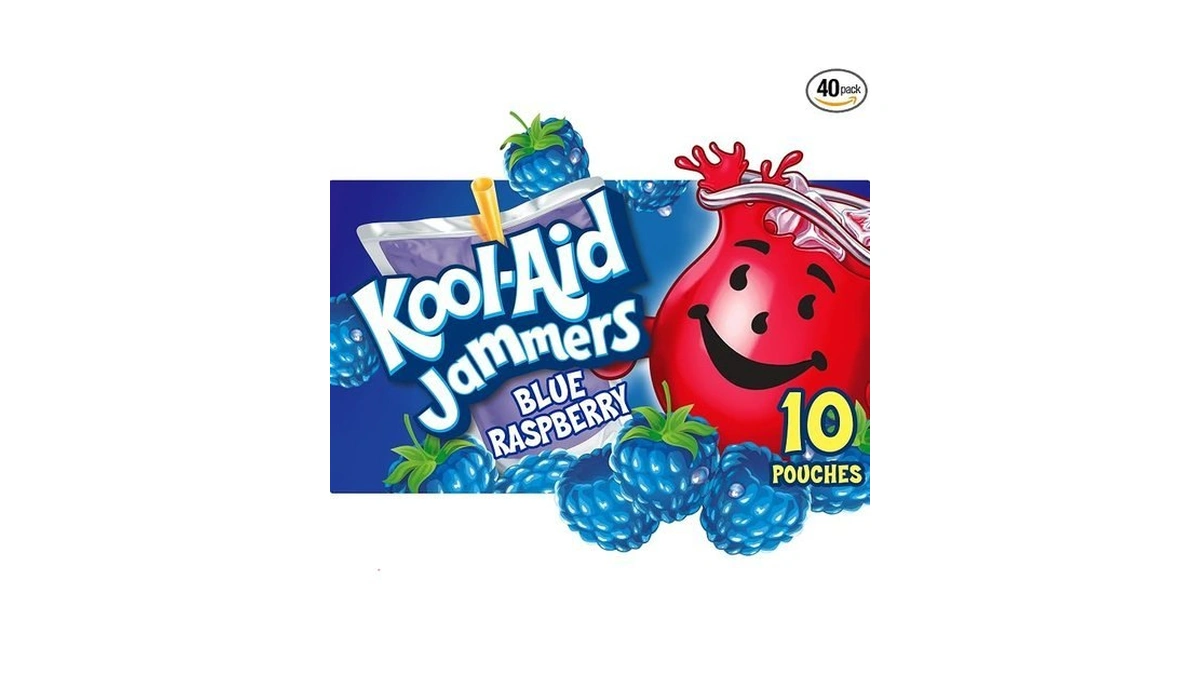 Kool-aid Jammers Blue Raspberry Flavored Juice Drink (40 Pouches, 4