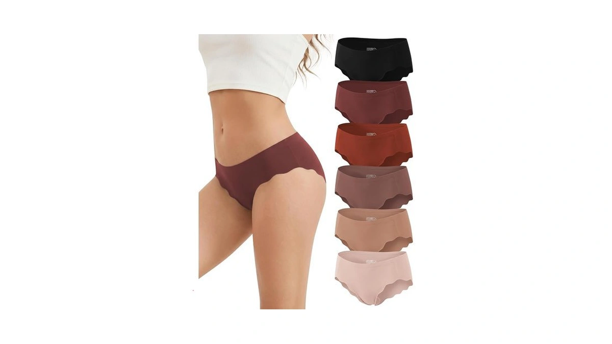 Cevapro Women‘s Seamless Underwear Low Rise Invisible Panties 6 Pack