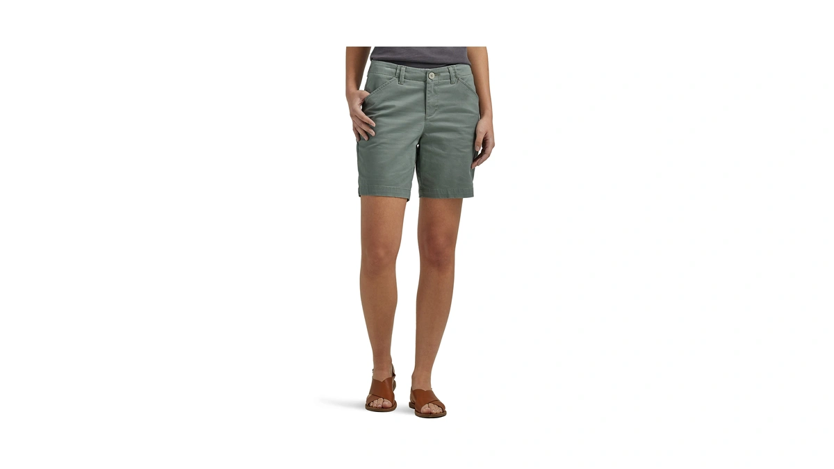 Lee Womens Legendary 7" Chino Walkshort, Fort Green, 16