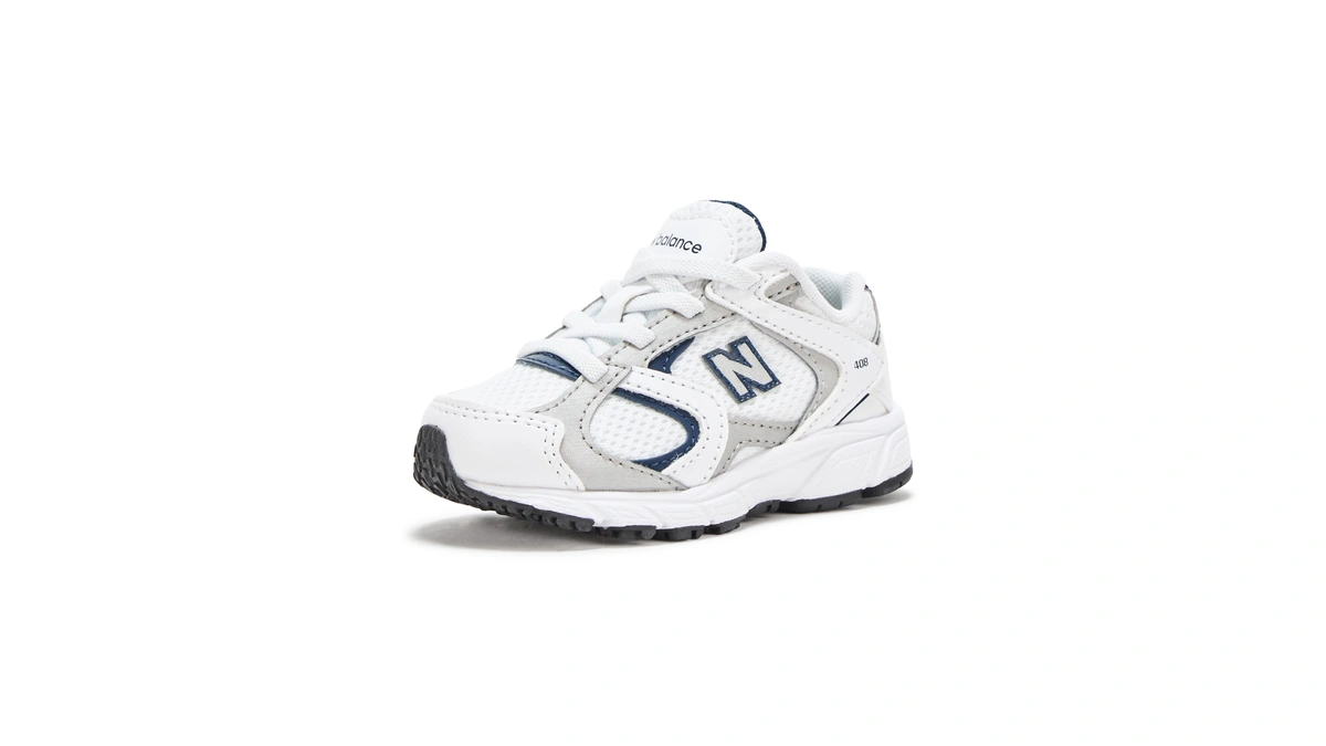 New Balance Kid's 408 V1 Bungee Sneaker, Nb 103 White/natural