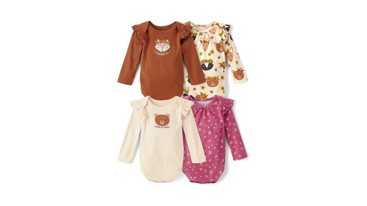 The Children's Place,unisex Baby,and Newborn Everyday Long Sleeve Bodysuits,harvest Fall