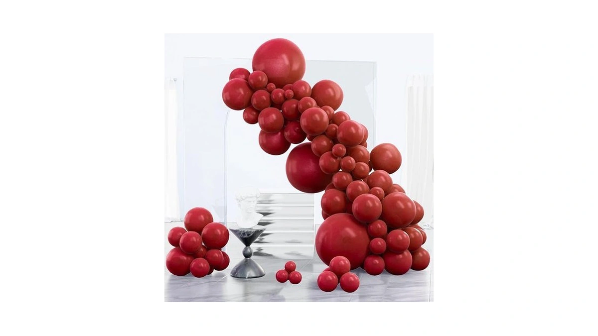 Partywoo Burgundy Balloons 123 Pcs Different Sizes Of 18 12
