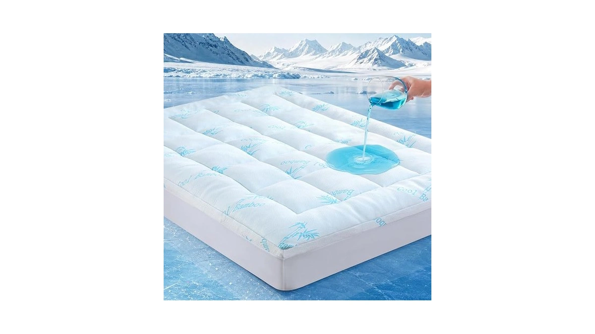 Downcool 100% Waterproof Queen Mattress Topper, Viscose Derived From Bamboo