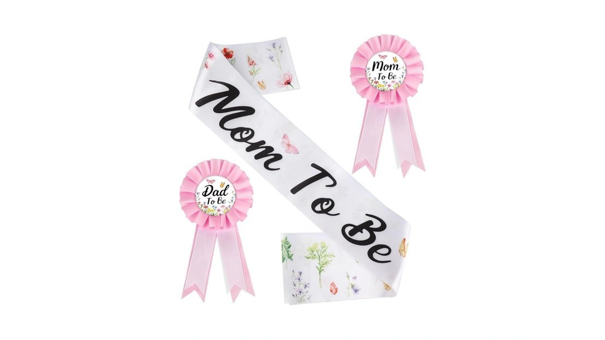 Wildflower Mom To Be Sash, Mommy To Be Sash With
