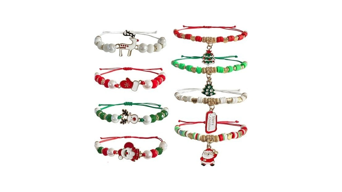 Bovemee 8pcs Christmas Bracelets For Women Gifts Merry Christmas In