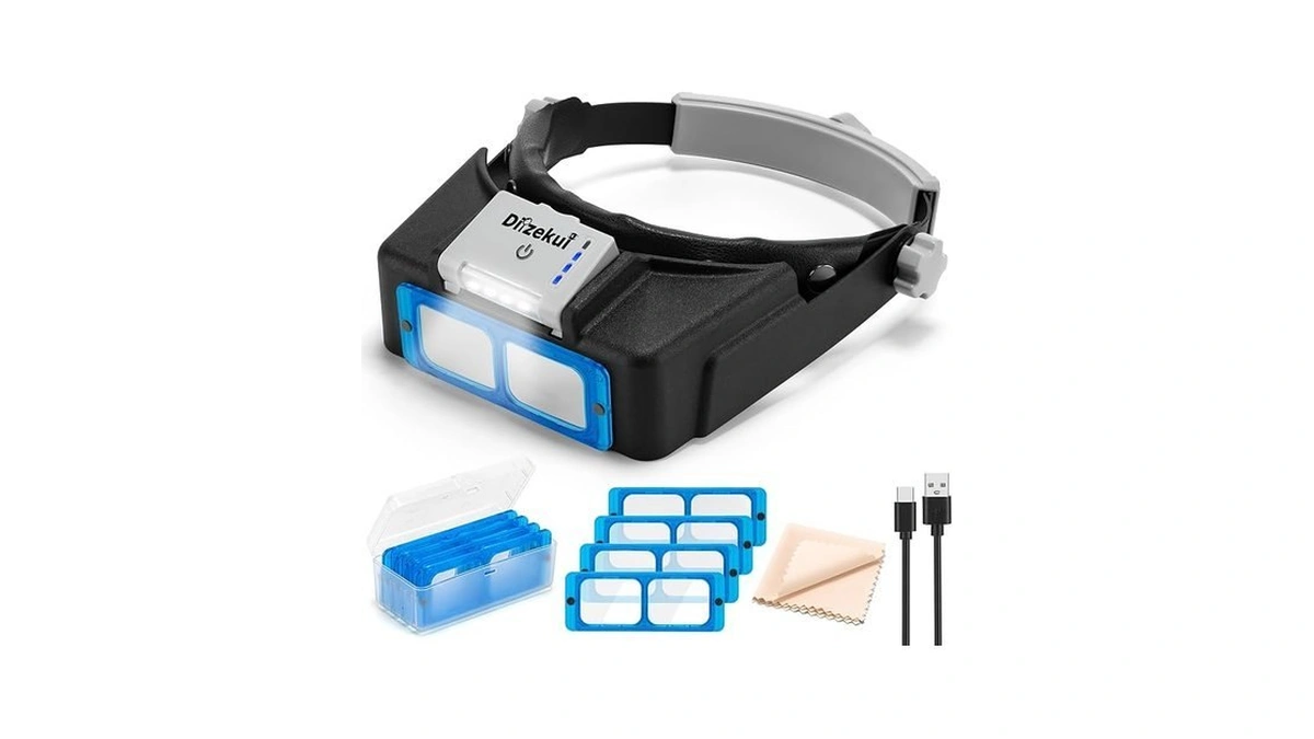 Dilzekui Rechargeable Magnifying Glasses For Close Work 1.5x To 3.5x