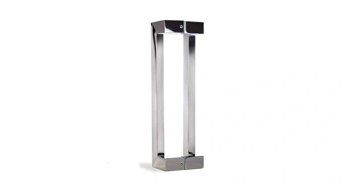 18 Inch Total Length Stainless Steel Door Handle Offset Chrome