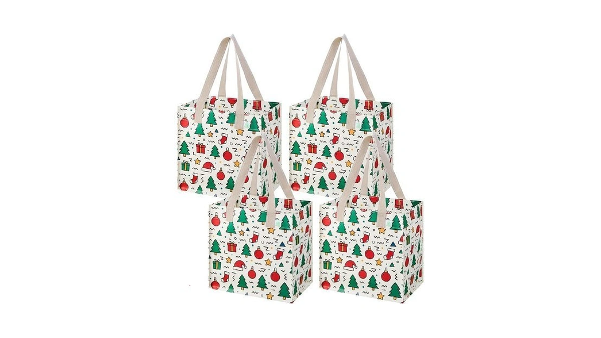 Veno 4 Pack Reusable Grocery Bags, Heavy-duty Shopping Bags With