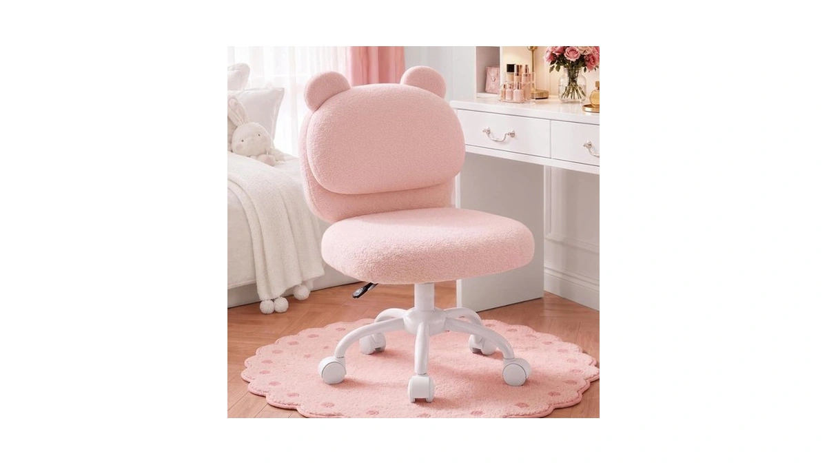 Huanuo Vanity Chair, Cute Desk Chair, Home Office Chair With