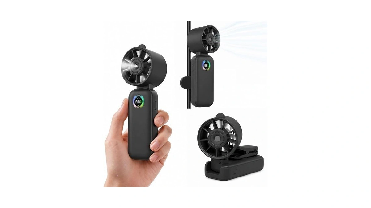 Lipaux Clip-on Portable Fan With Misting, 4000mah Up To 12h